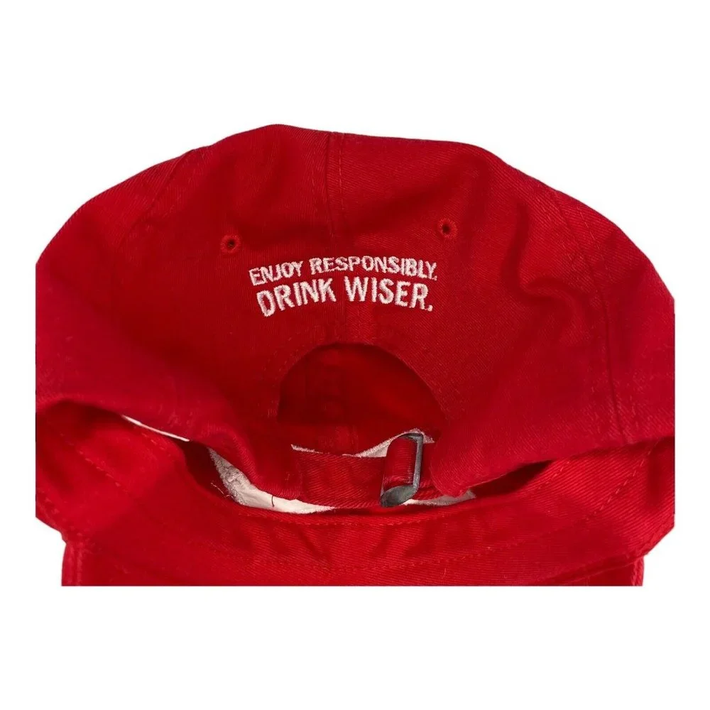 Budweiser Beer “Enjoy Responsibly Drink Wiser” Red Strapback‎ Cap Adjustable Hat